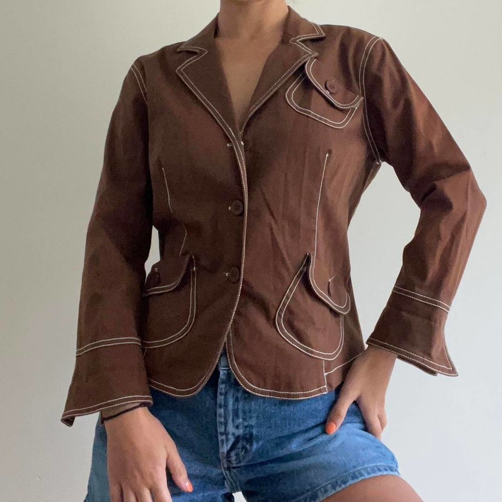 Brown vintage jacket size small - Picture 5 of 8